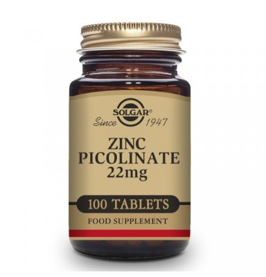 SOLGAR ZINC PICOLINATO 22MG 100 COMPRIMIDOS