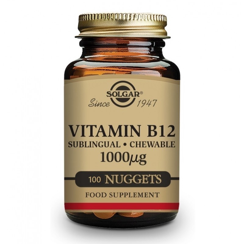 SOLGAR VITAMINA B12 (1000ΜG) 100 COMPRIMIDOS MASTICABLES