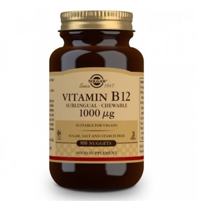 SOLGAR VITAMINA B12 (1000ΜG) 100 COMPRIMIDOS MASTICABLES