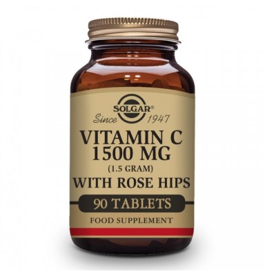 SOLGAR VITAMINA C CON ROSE HIPS (ESCARAMUJO) 1500MG (90 COMPRIMIDOS)