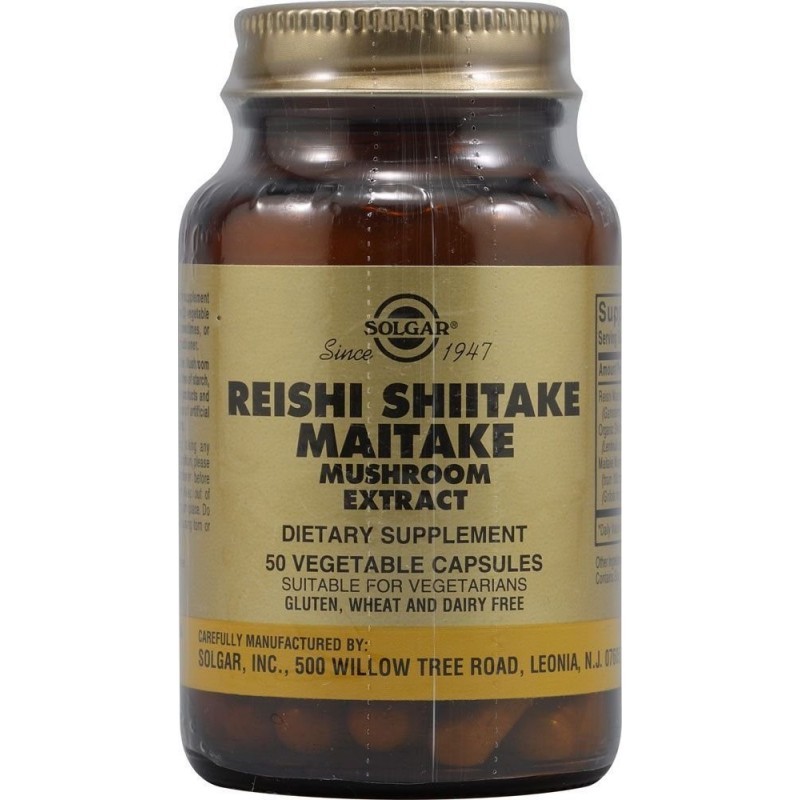 SOLGAR REISHI-SHIITAKE-MAITAKE 50 VCAPS