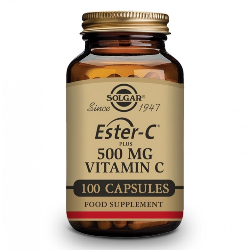 SOLGAR ESTER-C PLUS 500MG VITAMINA C 100 CÁPSULAS VEGETALES