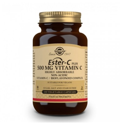 SOLGAR ESTER-C PLUS 500MG VITAMINA C 100 CÁPSULAS VEGETALES