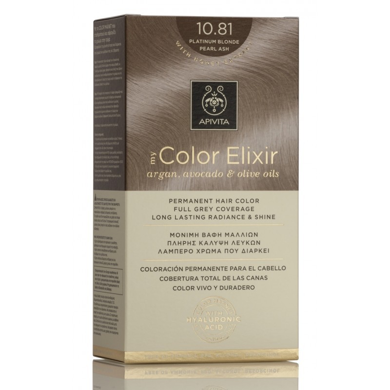 APIVITA TINTE 10.81 RUBIO PLATINO CENIZA PERLADO MY COLOR ELIXIR