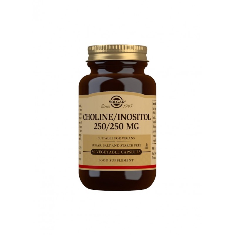 SOLGAR COLINA/INOSITOL 250 MG 50 VCAPS