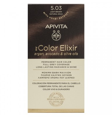 APIVITA TINTE 5.03 CASTAÑO CLARO NATURAL DORADO MY COLOR ELIXIR