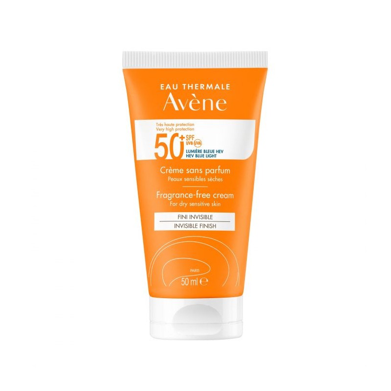 AVENE SOLAR CREMA SIN PERFUME SPF50+ PIEL SENSIBLE SECA  50 ML