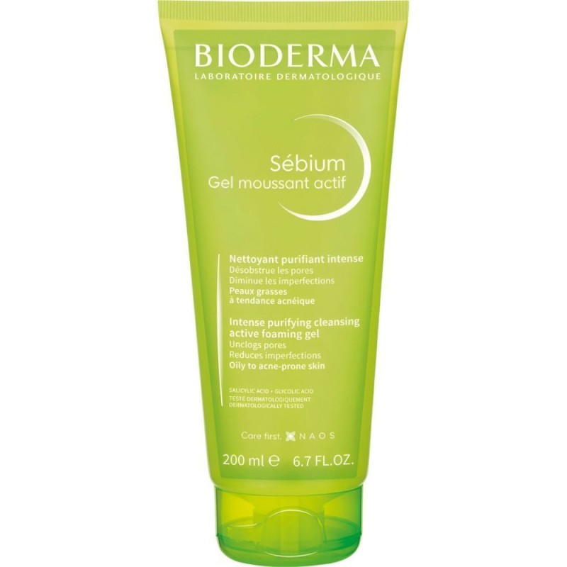 BIODERMA SEBIUM GEL MOUSSANT ACTIF 200 ML BIODERMA SEBIUM GEL MOUSSANT ACTIF 200 ML