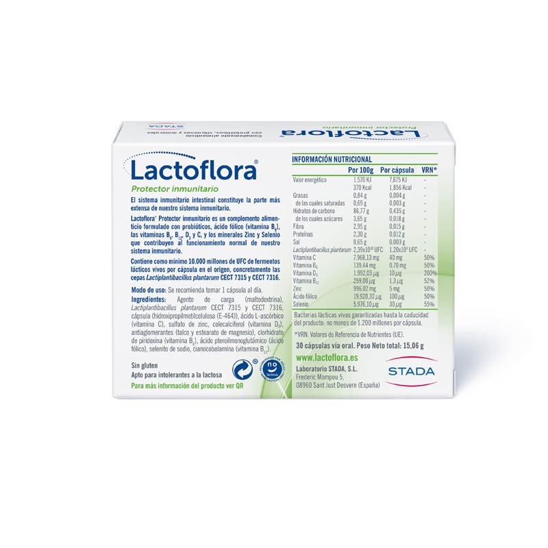 LACTOFLORA PROTEC INMUNITARIO 30 CAPS LACTOFLORA PROTEC INMUNITARIO 30 CAPS