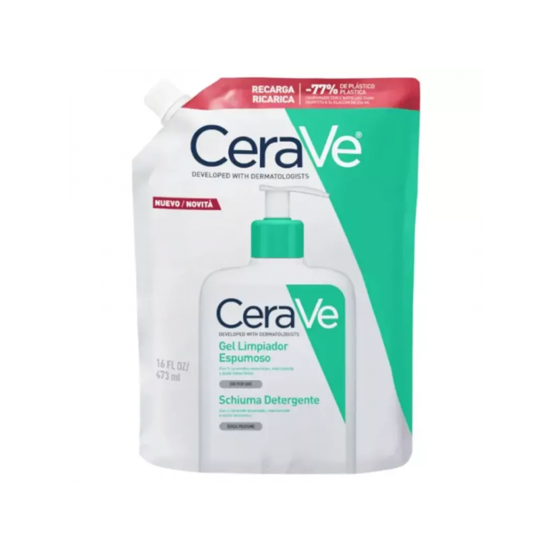 CERAVE LIMPIADOR ESPUMOSO 1 ENVASE 473 ML RECARGA CERAVE LIMPIADOR ESPUMOSO 1 ENVASE 473 ML RECARGA
