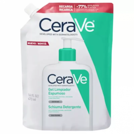  CERAVE LIMPIADOR ESPUMOSO 1 ENVASE 473 ML RECARGA 