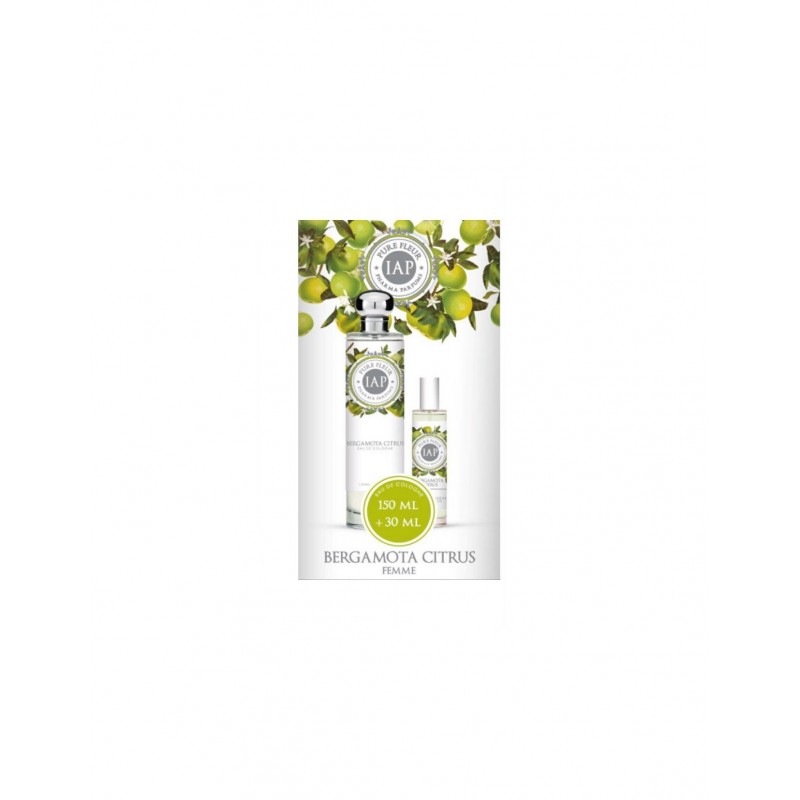 IAP PHARMA PURE FLEUR EAU DE COLOGNE 2 ENVASES 150 ML + 30 ML AROMA BERGAMOTA CITRUS