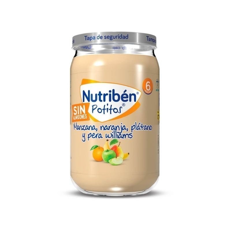 NUTRIBEN POTITOS MANZANA, NARANJA, PLATANO Y PERA WILLIANS 1 ENVASE 235 G NUTRIBEN POTITOS MANZANA, NARANJA, PLATANO Y PERA WILLIANS 1 ENVASE 235 G