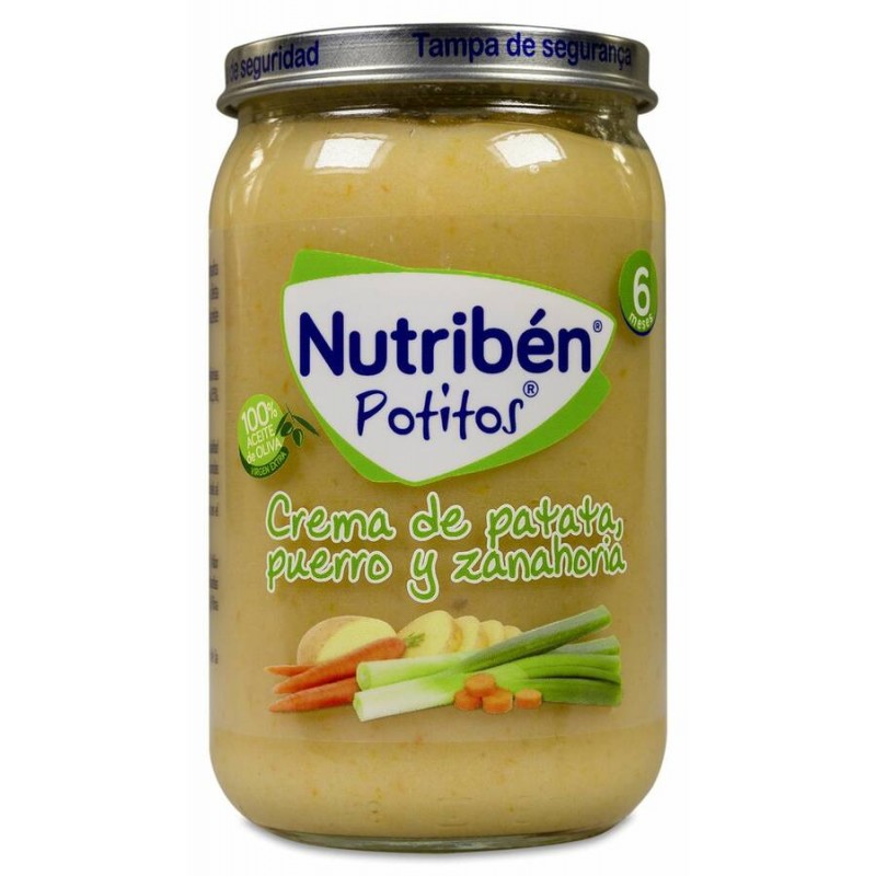 NUTRIBEN POTITO CREMA DE PATATA PUERRO Y ZANAHORIA 235 G NUTRIBEN POTITO CREMA DE PATATA PUERRO Y ZANAHORIA 235 G