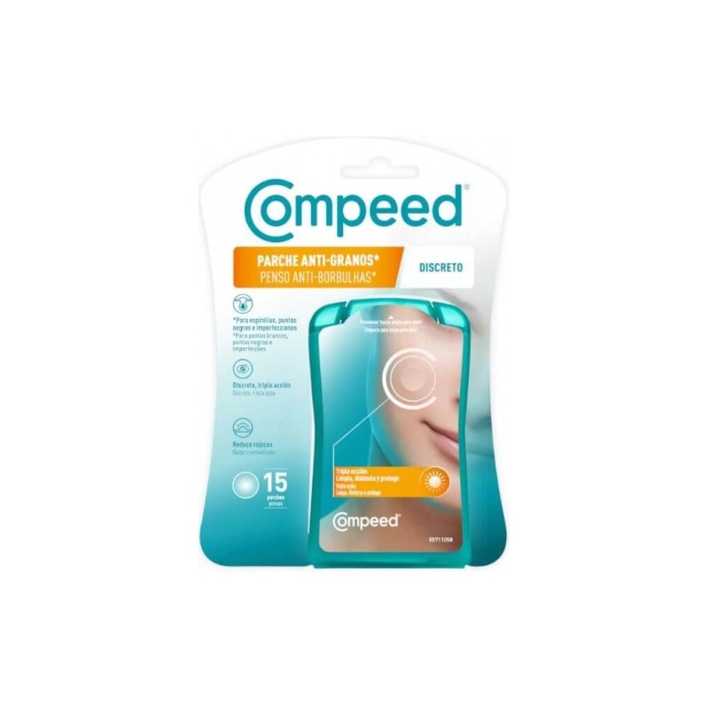 COMPEED PARCHE ANTI-GRANOS DISCRETO TRIPLE ACCION 15 UNIDADES COMPEED PARCHE ANTI-GRANOS DISCRETO TRIPLE ACCION 15 UNIDADES