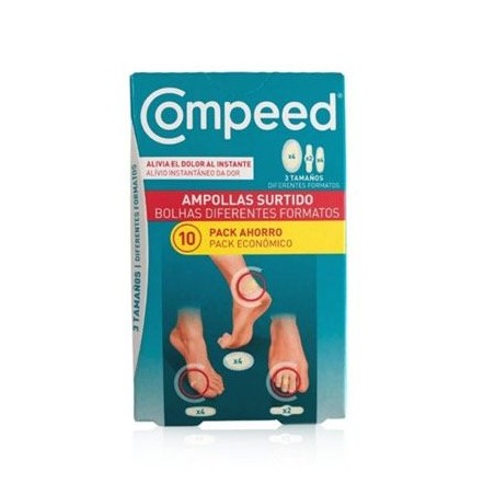  COMPEED AMPOLLAS SURTIDO 3 TAMAÑOS 10 UNIDADES PACK AHORRO 