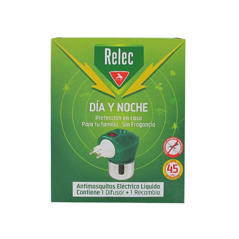 RELEC DIA Y NOCHE ANTIMOSQUITOS ELECTRICO LIQUIDO ON OFF 1 DIFUSOR + RECAMBIO RELEC DIA Y NOCHE ANTIMOSQUITOS ELECTRICO LIQUIDO ON OFF 1 DIFUSOR + RECAMBIO