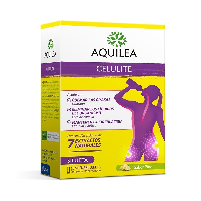 AQUILEA CELULITE 15 STICKS 10 ML SABOR PIÑA AQUILEA CELULITE 15 STICKS 10 ML SABOR PIÑA