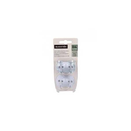  SUAVINEX CHUPETE SILICONA FISIOLOGICO 0-6 M 2 UNIDADES 