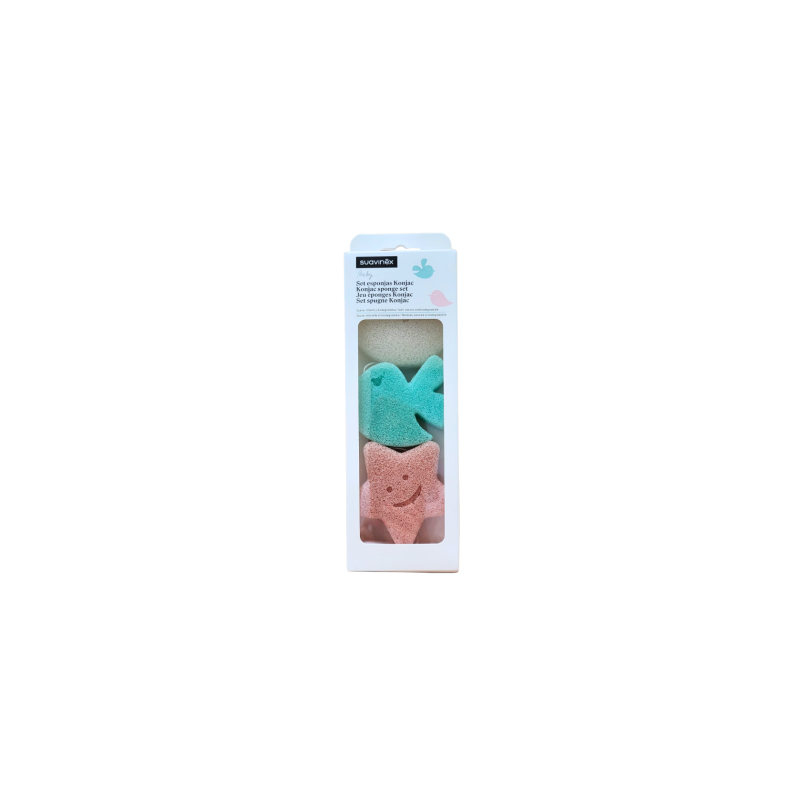 SUAVINEX ESPONJA BAÑO INFANTIL KONJAC BABY SET 3 UNIDADES SUAVINEX ESPONJA BAÑO INFANTIL KONJAC BABY SET 3 UNIDADES