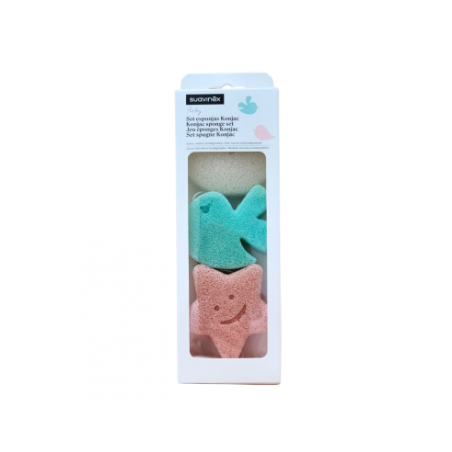  SUAVINEX ESPONJA BAÑO INFANTIL KONJAC BABY SET 3 UNIDADES 