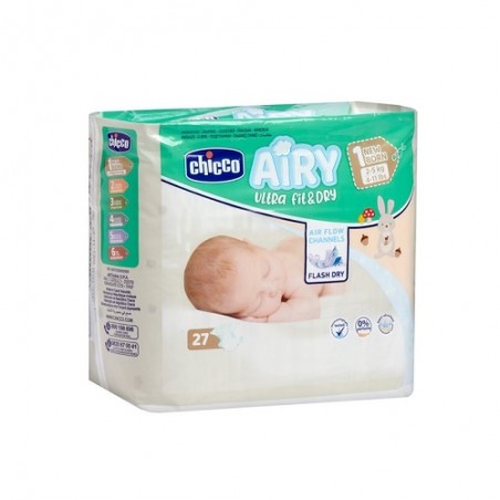  CHICCO PAÑAL AIRY NEWBORN 2-5 KG 27UDS 