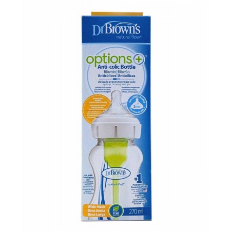  DR BROWN´S BIBERON BOCA ANCHA NATURAL FLOW NIVEL 2 +3 240 ML JIRAFA 