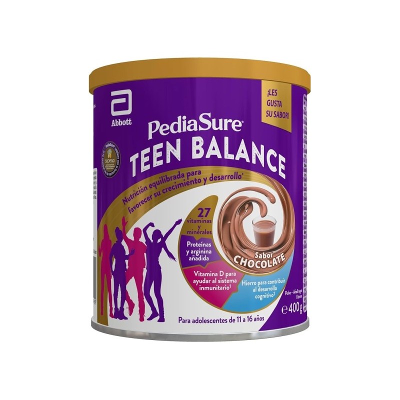 PEDIASURE TEEN BALANCE 1 LATA 400 G SABOR CHOCOLATE PEDIASURE TEEN BALANCE 1 LATA 400 G SABOR CHOCOLATE