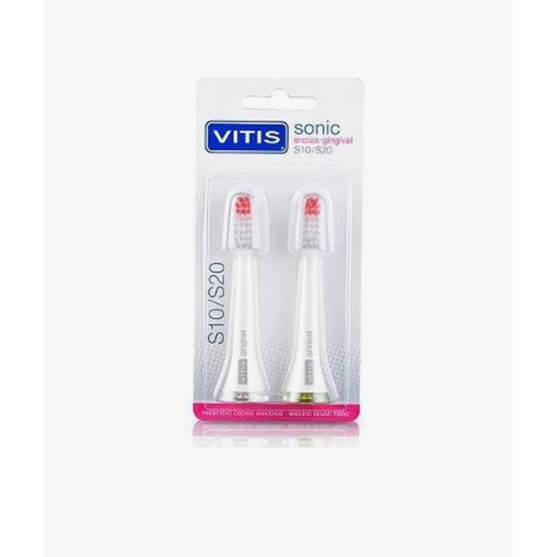 CEPILLO DENTAL ELECTRICO VITIS SONIC S10 / S20 ENCIAS 2 UNIDADES CABEZAL RECAMBIO