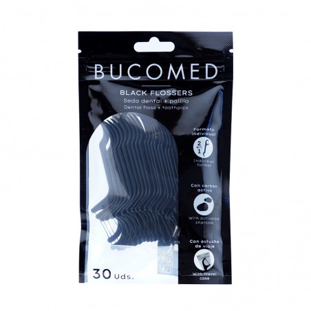  BUCOMED SEDA DENTAL + PALILLO CARBON ACTIVADO NEGRO 