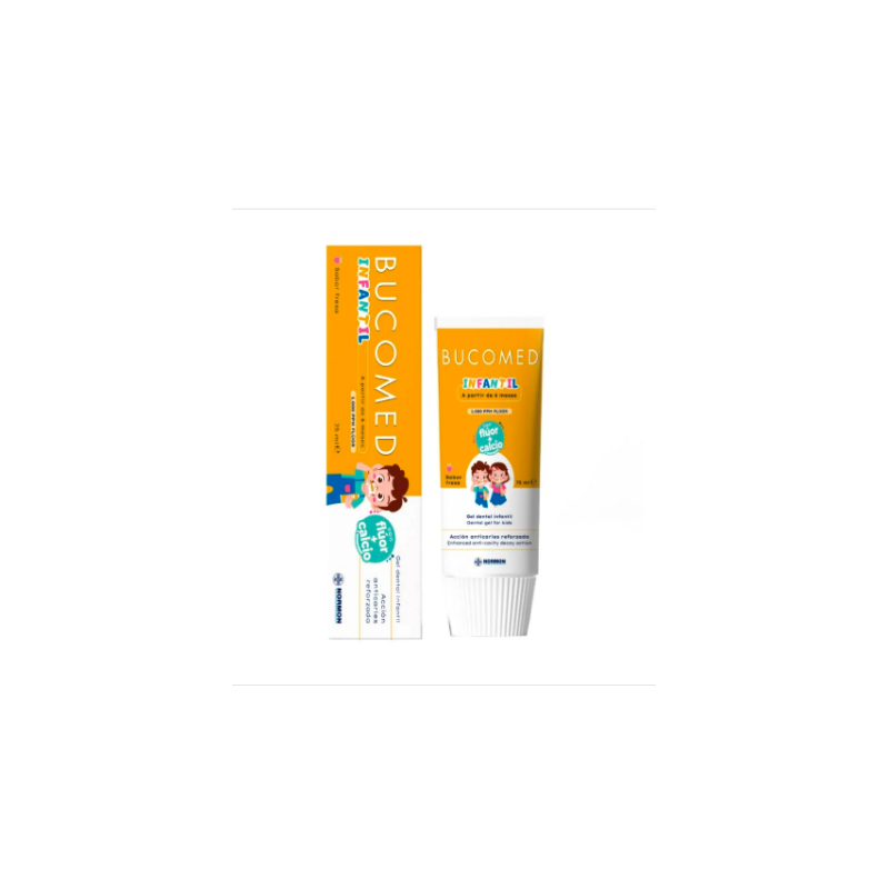 BUCOMED GEL DENTAL INFANTIL 1 TUBO 75 ML SABOR FRESA