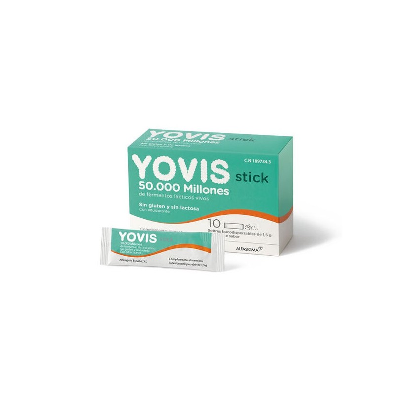 YOVIS 10 STICK BUCODISPERSABLES YOVIS 10 STICK BUCODISPERSABLES