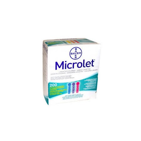  MICROLET LANCETAS COLORES 200 UND  BAYER 