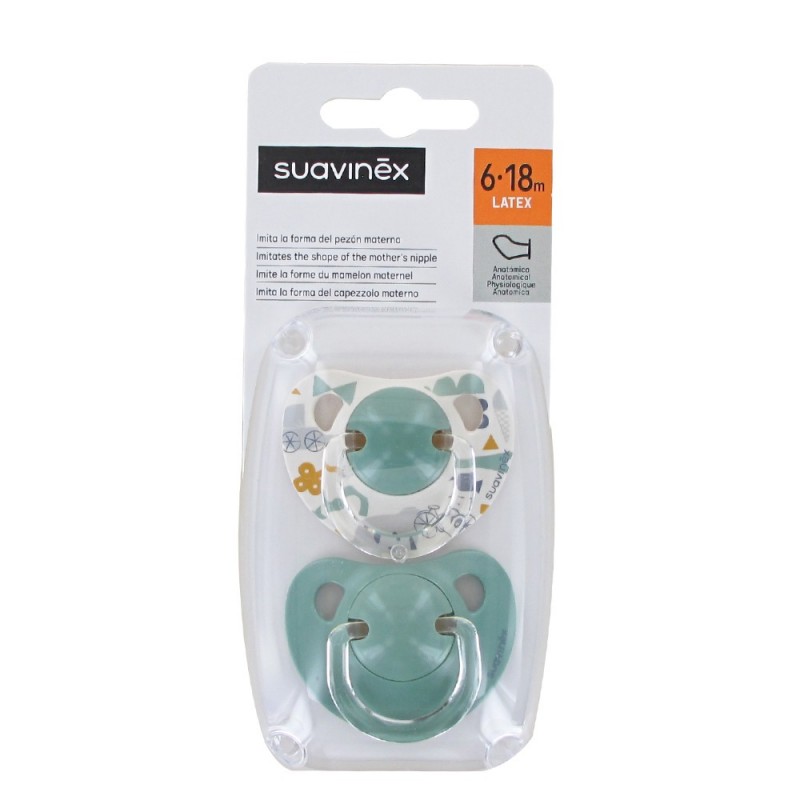 SUAVINEX ANATOMICO LATEX 6-18 M 2 UDES SUAVINEX ANATOMICO LATEX 6-18 M 2 UDES