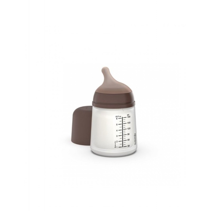 SUAVINEX ZERO.ZERO BIBERON ANTICOLICO SILICONA FLUJO ADAPTABLE +0 MESES 180 ML
