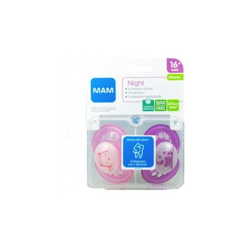 MAM ORIGINAL NIGHT CHUPETE SILICONA FISIOLOGICO +16 MESES 2 UNIDADES ROSA MAM ORIGINAL NIGHT CHUPETE SILICONA FISIOLOGICO +16 MESES 2 UNIDADES ROSA