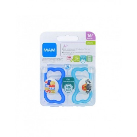  MAM AIR CHUPETE SILICONA SIMETRICA 16+ A PACK DOBLE 