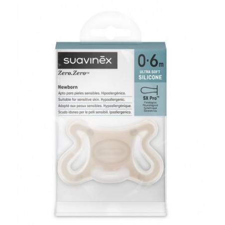  SUAVINEX ZERO.ZERO CHUPETE SILICONA FISIOLOGICO SX PRO  0-6 MESES LIGHT 