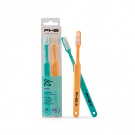 PHB CEPILLO DENTAL ADULTO PHB TIME TO CARE SO ECO 2 UNIDADES MEDIO DUPLO 