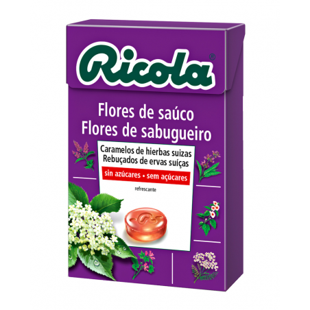 CARAMELOS RICOLA FLOR SAUCO S/A 50 GR 