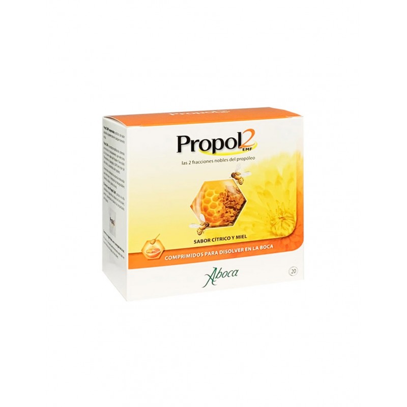 PROPOL 2 EMF 20 COMPRIMIDOS BUCODISPERSABLES SABOR CITRICO Y MIEL PROPOL 2 EMF 20 COMPRIMIDOS BUCODISPERSABLES SABOR CITRICO Y MIEL