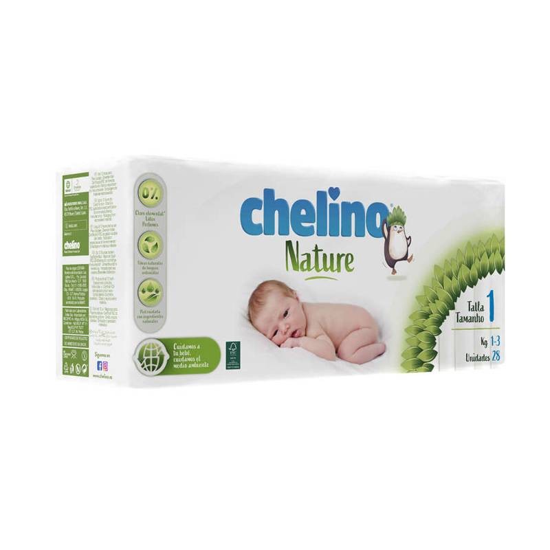 PAÑAL INFANTIL CHELINO NATURE TALLA 1 28 UNIDADES PAÑAL INFANTIL CHELINO NATURE TALLA 1 28 UNIDADES