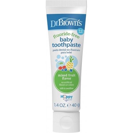  DR BROWN´S PASTA DENTAL INFANTIL BEBE 40 G SABOR MIX DE FRUTAS 