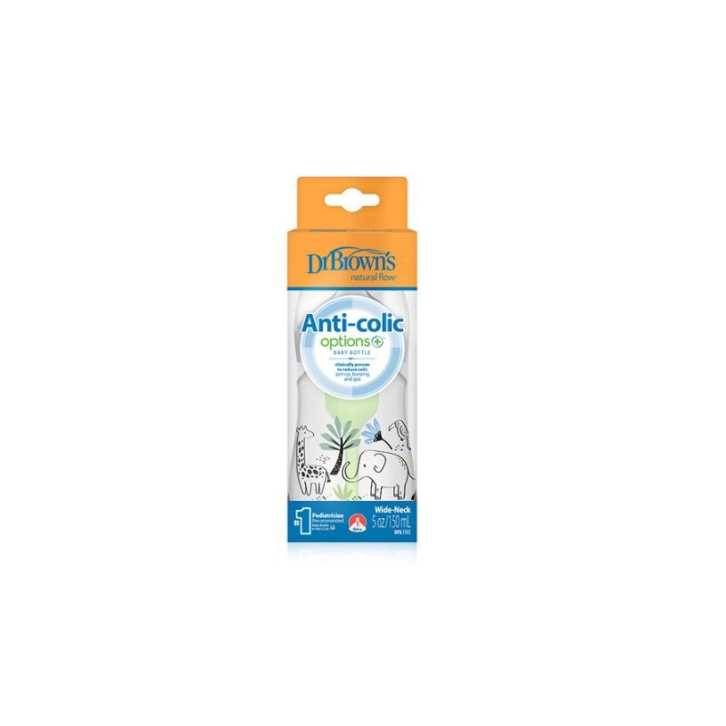 DR BROWN´S BIBERON BOCA ANCHA NATURAL FLOW NIVEL 1 +0 150 ML SELVA DR BROWN´S BIBERON BOCA ANCHA NATURAL FLOW NIVEL 1 +0 150 ML SELVA