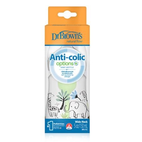  DR BROWN´S BIBERON BOCA ANCHA NATURAL FLOW NIVEL 1 +0 150 ML SELVA 