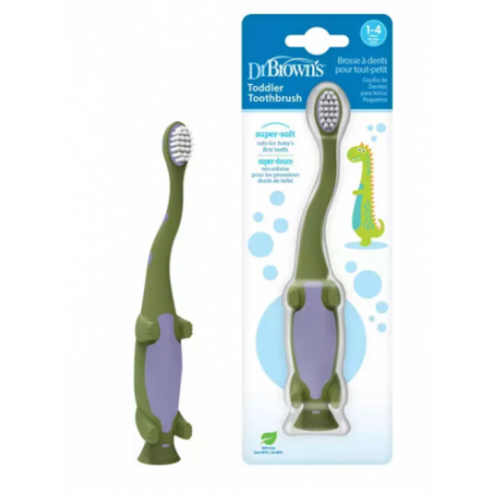  DR BROWN´S CEPILLO DENTAL INFANTIL 1-4 AÑOS DINOSAURIO VERDE 