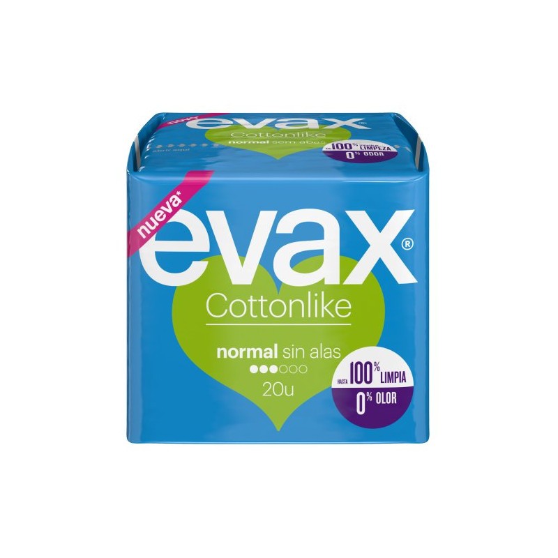 COMP EVAX COTTONLIKE NORMAL SIN ALAS 20U COMP EVAX COTTONLIKE NORMAL SIN ALAS 20U