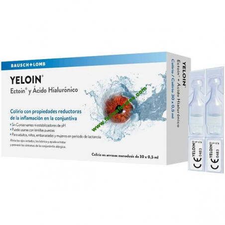  YELOIN COLIRIO MONODOSIS 0,5 ML 30 U 