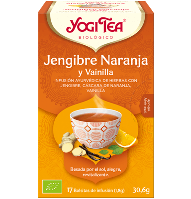YOGI TEA JENGIBRE, NARANJA Y VAINILLA