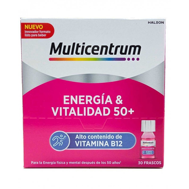 MULTICENTRUM ENERGIA & VITALIDAD 50+ 30 FRASCOS 7 ML SABOR FRAMBUESA MULTICENTRUM ENERGIA & VITALIDAD 50+ 30 FRASCOS 7 ML SABOR FRAMBUESA